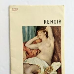 Vintage 9 Color Plate Print Skira Renoir Masterpiece French Painting Art Book